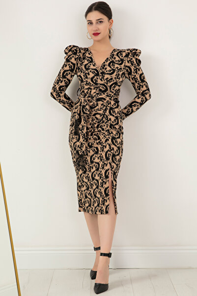 PULLIMM Сукня з кружевим коміром і поясом NY4017