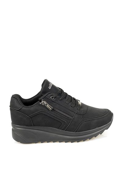 Wickers Pantofi sport ortopedici cu fermoar din nubuc negru