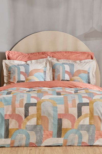 Karaca Home Σετ Παπλωματοθήκη Sava 100% Βαμβακερή Διπλή Μπεζ