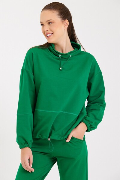 VENA Norah Yakası Detaylı Sweatshirt - Orman