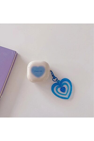 Alfa MEC Samsung Galaxy Buds FE Uyumlu Kılıf Kalpli Silikon Askılı Darbeye Da...