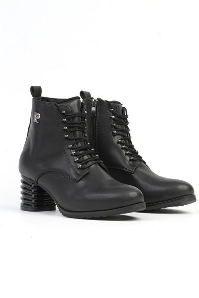 Pierre Cardin ® |   PC-52519 - 3592 Μαύρο δέρμα - Γυναικείες Μπότες