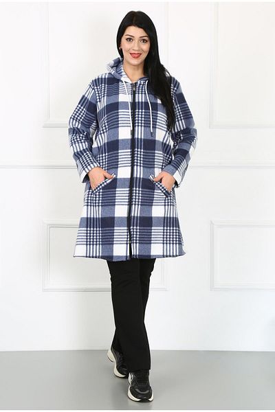 By Alba Collection Cardigan din lână bleumarin pentru damă, mărime mare