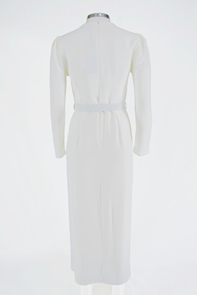 modayiğit Fırfırlı Taş Desenli Kemerli Abiye