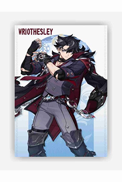 fırsatlar diyarı Genshin Impact Wriothesley Gaming Anime Duvar Posteri - Kalı...