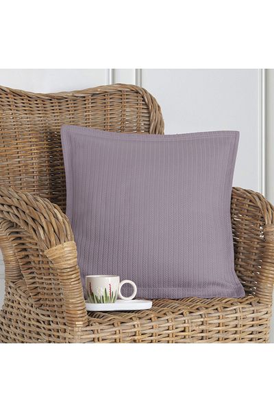 Lief Home Плетена калъфка за възглавница с шарки от пике | 45x45 (1 брой)