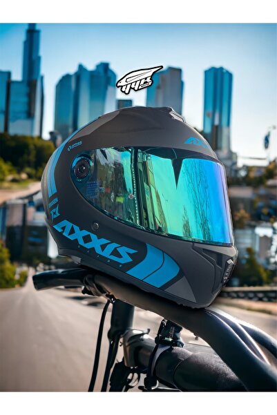 AXXIS Draken Glacial. ''2 Vizörlü'' 'mat Motosiklet Kapalı Kask