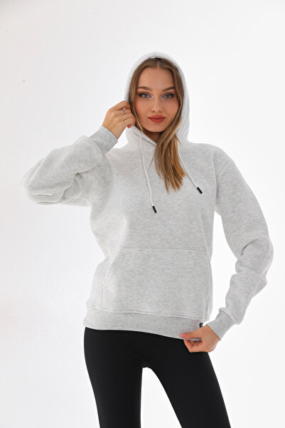 ALİNDA Суичър Everst с качулка и 3 нишки, растерни кенгуру с джоб