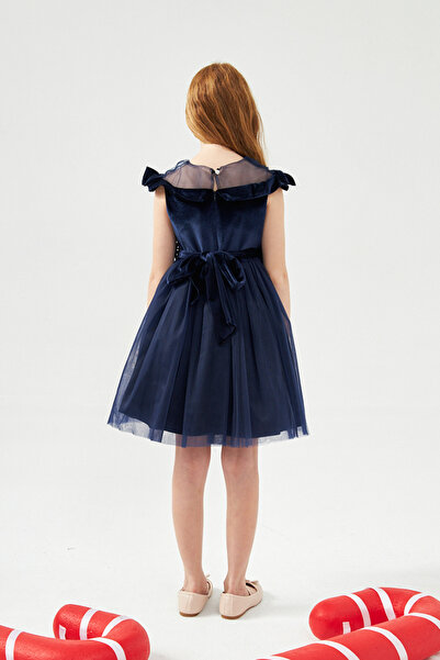 Jolanda Velvet Tulle Skirt Evening Dress