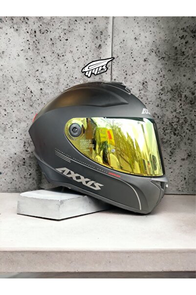 AXXIS Draken Çift Vizörlü Mat Siyah Tam Kapalı Motosiklet Kaskı
