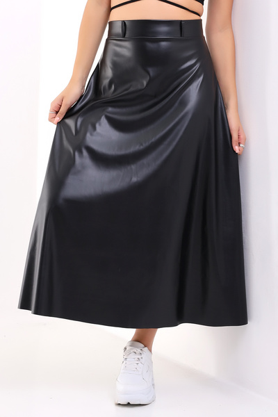 Zula Moda ΓΥΝΑΙΚΕΙΑ ΤΕΧΝΗΤΟ ΔΕΡΜΑΤΙΝΟ Α-ΚΟΜΜΑΤΙ / ΦΟΥΣΤΑ ΜΙΝΙ ΜΗΚΟΣ ΚΑΜΠΑΝΑ