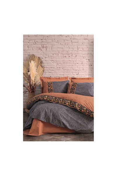 ŞENER HOME Комплект завивки Cotton Box Folk Art с двоен дизайн Dalila Cinnamon