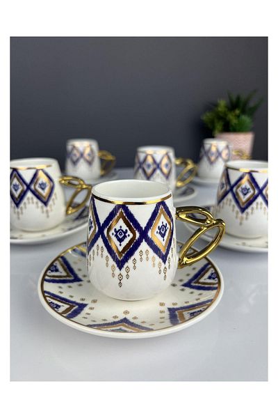 ACAR Luxury Porcelain Diora 6-Piece Cup Set
