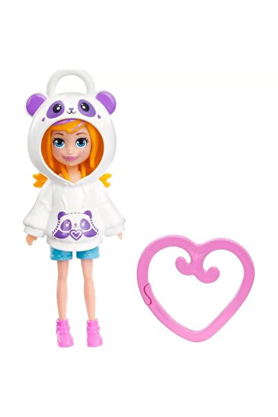 mattel Polly Pocket Bebekler Kapüşonlu Bebekler Beyaza Pembe