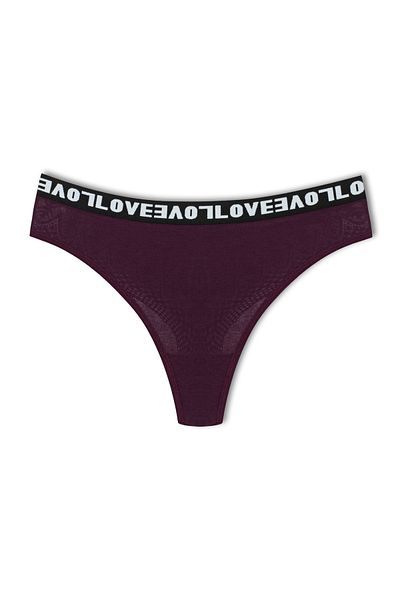 HNX Bumbac Dantela Spate LOVE Cauciuc Thong Chiloți Femei 3 Piese