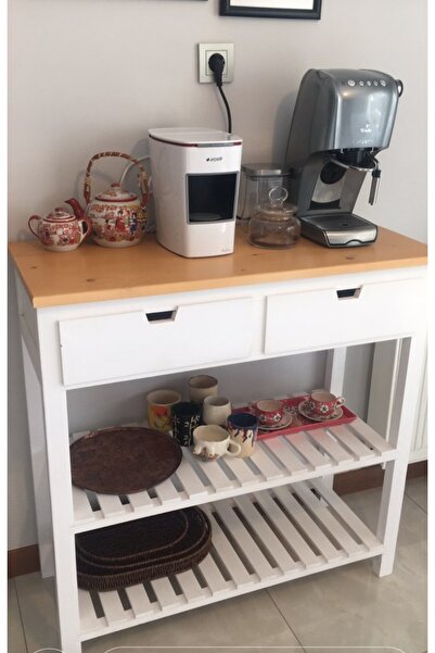 egenin ahşapdunyası Kahve Köşesi Masif Ahsap Beyaz