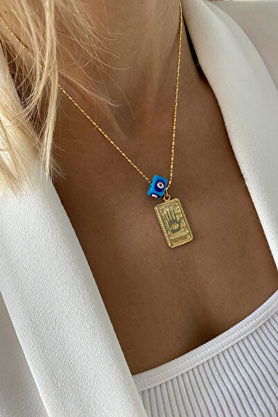 Bonnjerra Jewellery Tasarım Altın Kaplama Basic Modern Zincir Nazar Boncuk ve...