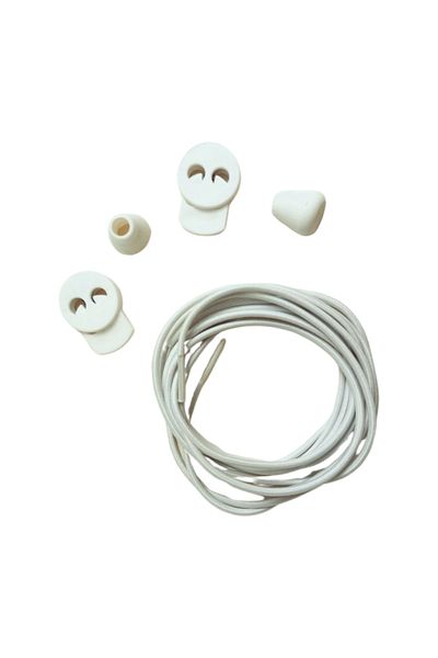 Shoes Comfort Smart Laces, Practical Elastic Shoelaces 100 Cm WHITE 1 Piece