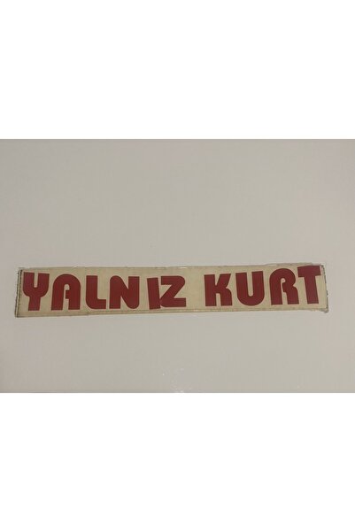 Üçel “YALNIZ KURT” YAPIŞKANLI ARAÇ STİCKER YAZI-ARAÇ ARKASI YAZI-OTO CAM ETİK...