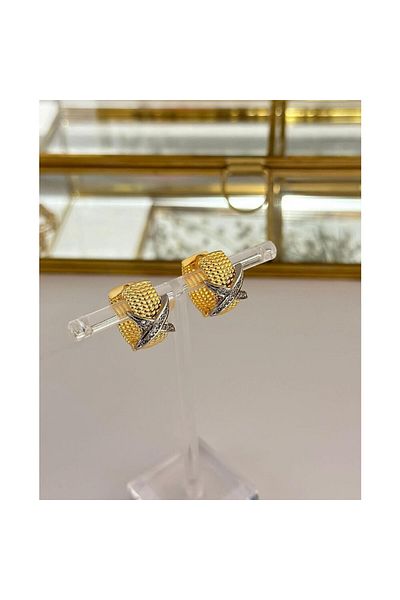 joseki Zehure X detail earrings Stainless Steel earrings