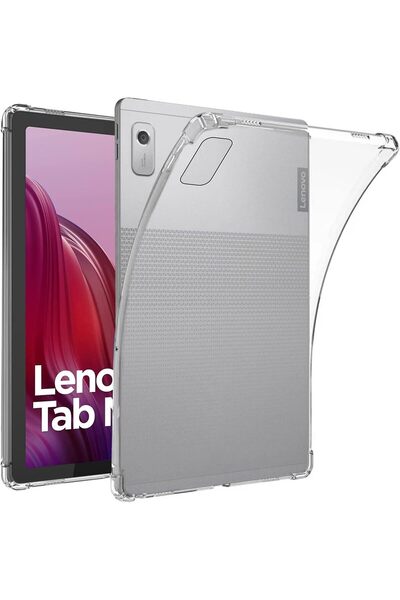 TEKNETSTORE Lenovo Tab M9 (ZAC30155TR) 2023 Uyumlu Silikon Kılıf Şeffaf Darbelere Karşı Köşe Korumalı