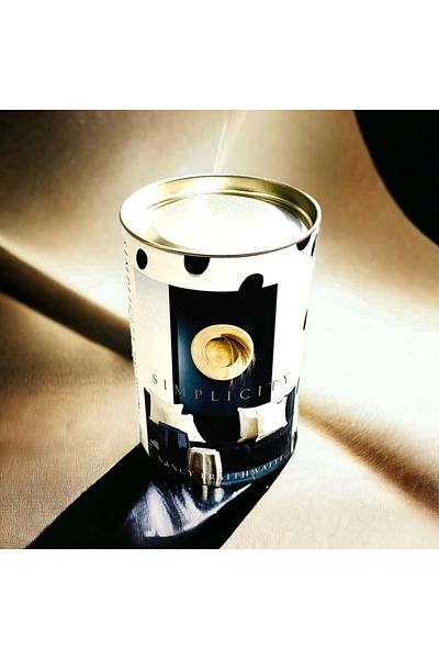 Saccura Decor Simplicity Dark Blue Decorative Cylinder Box, Cylinder Decorative Box