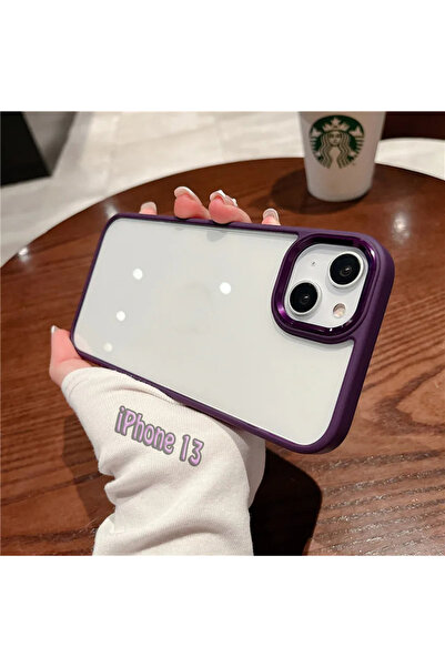 EDELFU غطاء ميكا أصلي لهاتف آيفون 13 باللون الأرجواني العميق وغير أصفر ومفاتي...