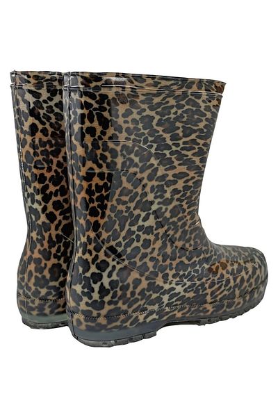 S.K KURŞUN Γυναικείες μπότες βροχής Leopard Color Floral Business Garden