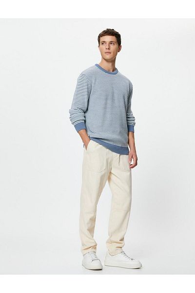 Koton Knitwear Sweater Crew Neck Textured Long Sleeve