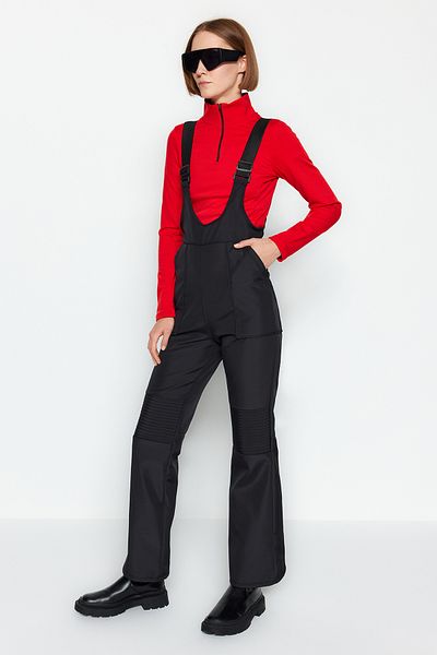 Trendyol Collection Чорний дихаючий комбінезон з парашутної тканини Winter EssentialsSki Collection THMAW24TU00000