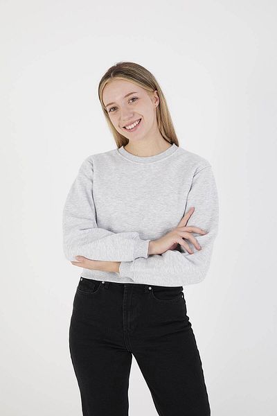 Addax Φούτερ Crew Neck Raised Crop S10521-w4