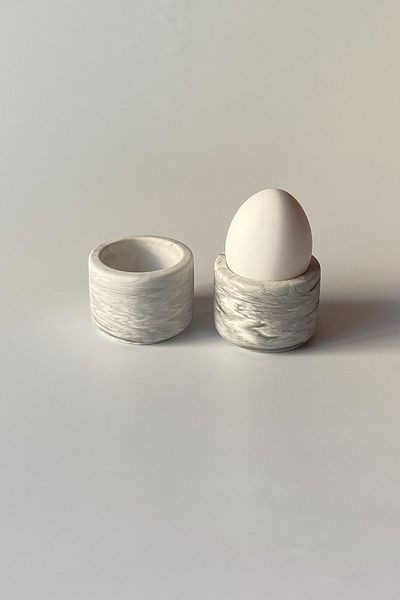 sin istanbul 2-Piece Egg Cup Marble Pattern