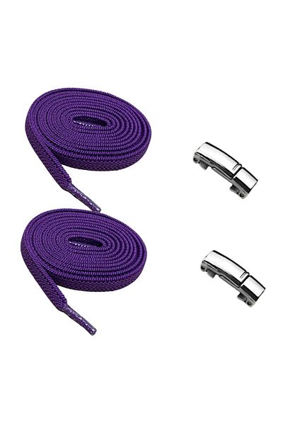 ipekbazaar Takbırak Magnetic Elastic Shoelaces, Smart Laces, Boots, Children, Sports Converse Laces, Purple