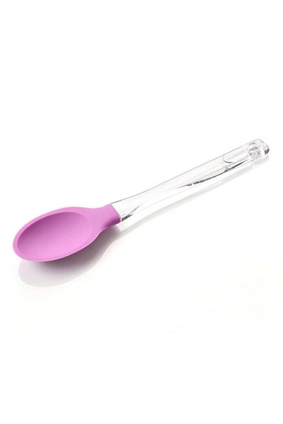 EbruliHomeArt Mica Handle Silicone Spoon 30 Cm Purple