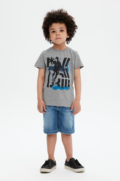 Bikkembergs Bg Store Boy's Gray T-shirt 23ss0bk1474
