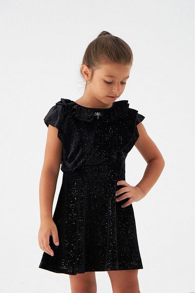 Tyess Bg Store Girl's Black Dress 22fw0tj4906