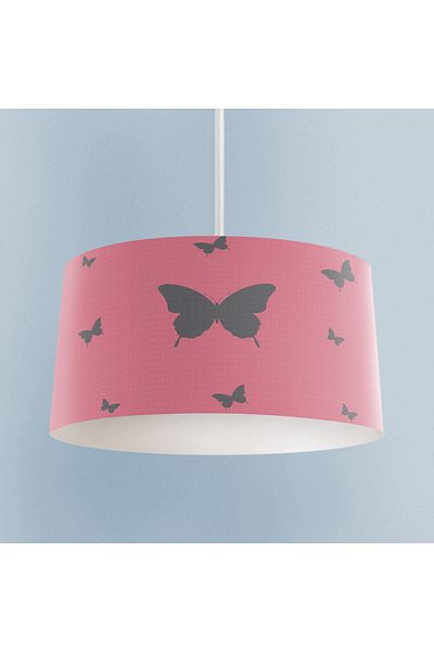 MASAL ODAM BABY AND KIDS ROOM Butterfly Patterned Pink Chandelier