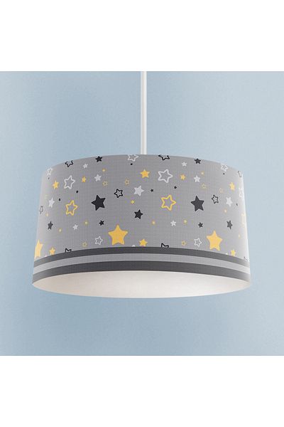MASAL ODAM BABY AND KIDS ROOM Gray Yellow Star Patterned Chandelier