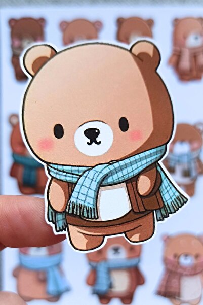 Mona Craftist 10 قطع من ملصقات الدب اللطيفة مجموعة ملصقات تيدي بير للأطفال