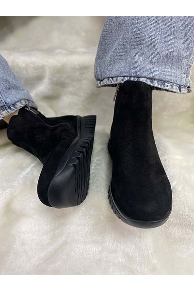 ÇİĞDEM KUNDURA Genuine Nubuck Leather Short Women's Boots (enzo B1)
