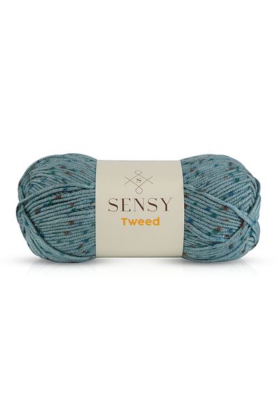 SENSY Premium Tweed Hand Knitting Yarn Beanie Scarf Yarn Cardigan Sweater Yarn Home Textile Yarn Light Green