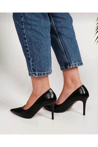Lady Pantofi cu toc clasici negri de damă Stiletto