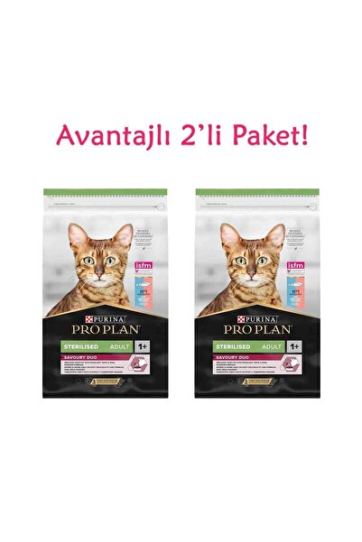 Pro Plan Sterilised Kısırlaştırılmış Kediler İçin Somonlu Kedi Maması 10 Kg ( 2 Adet )
