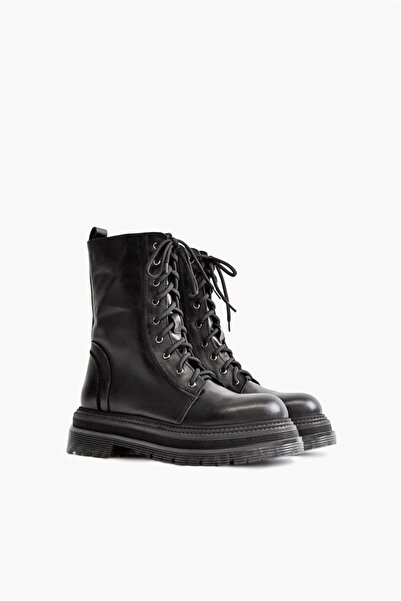 Shoes & More Etge - Siyah Deri - Bot