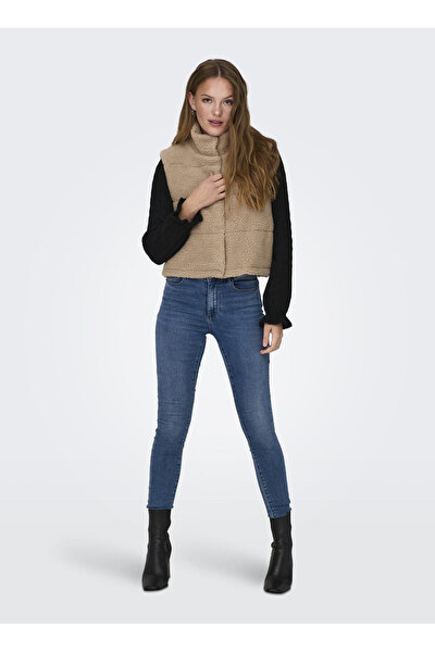 ONLY Açık Kahve Kadın Yelek ONLSANDRA TEDDY WAISTCOAT OTW