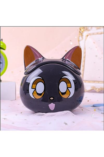 hediyeconcepti 350ml Anime Sailor Moon Luna Cute Cartoon Cat Ceramic Creative Cup Cute Mug Cup
