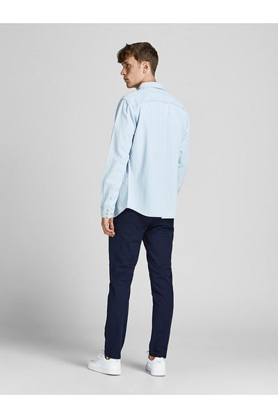 Jack & Jones JACK JONES Men's Chino Slim Fit Navy Blue Trousers 12174309