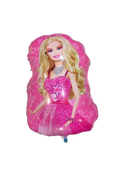 Parti Station 1 Year Old Barbie Heart Pink Foil Balloon Set - Birthday Concept