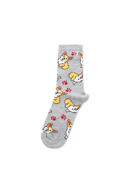 Colin's Printed Gray Women's Socks