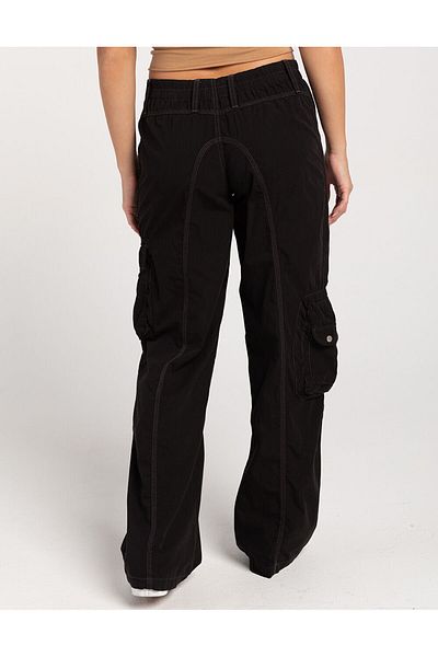 september island Black New Y2K Low Waist Multi-Pocket Cargo Pants